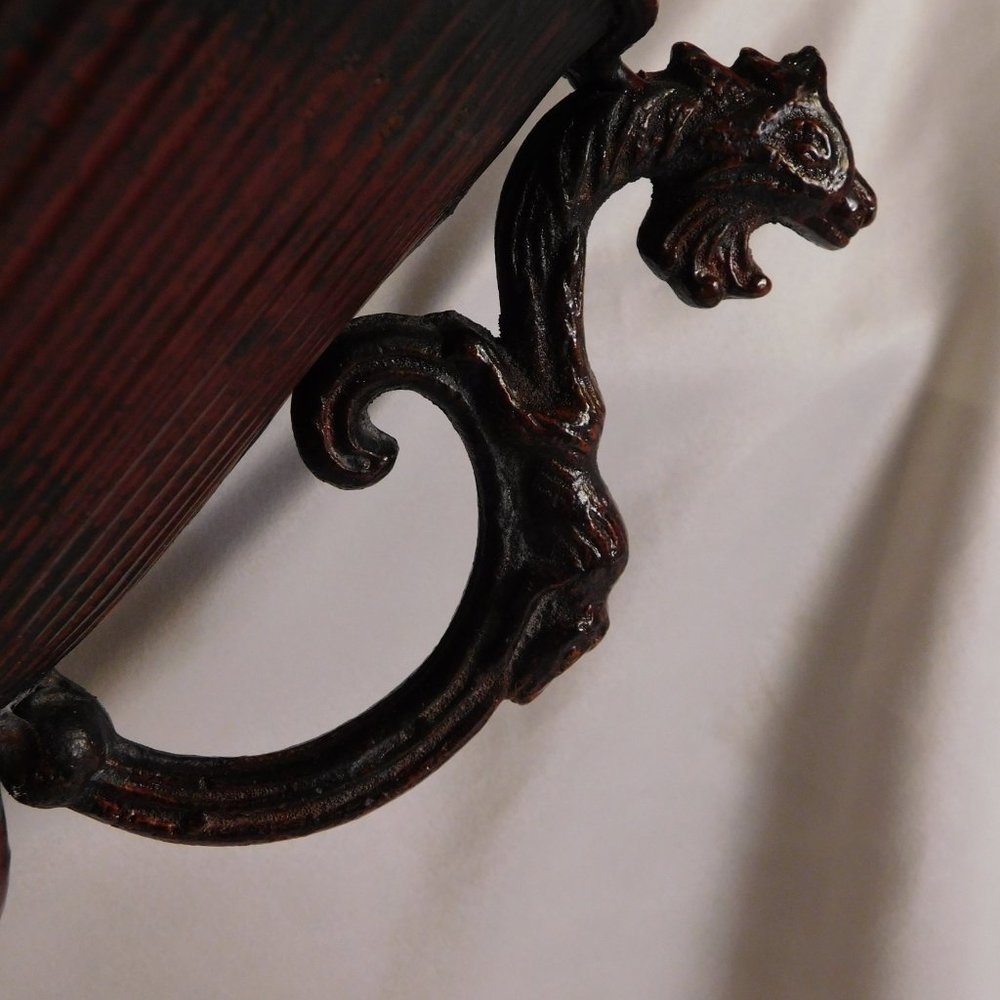 Vintage Gothic Victorian Griffin Motif Handle Footed Centerpiece - Picture 7 of 10